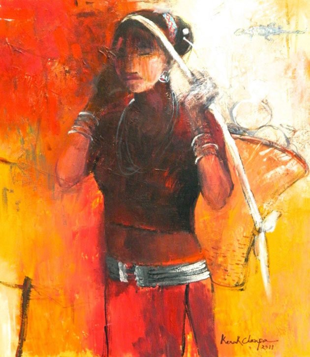 Carrying Water (2011) by Kanak Chanpa Chakma